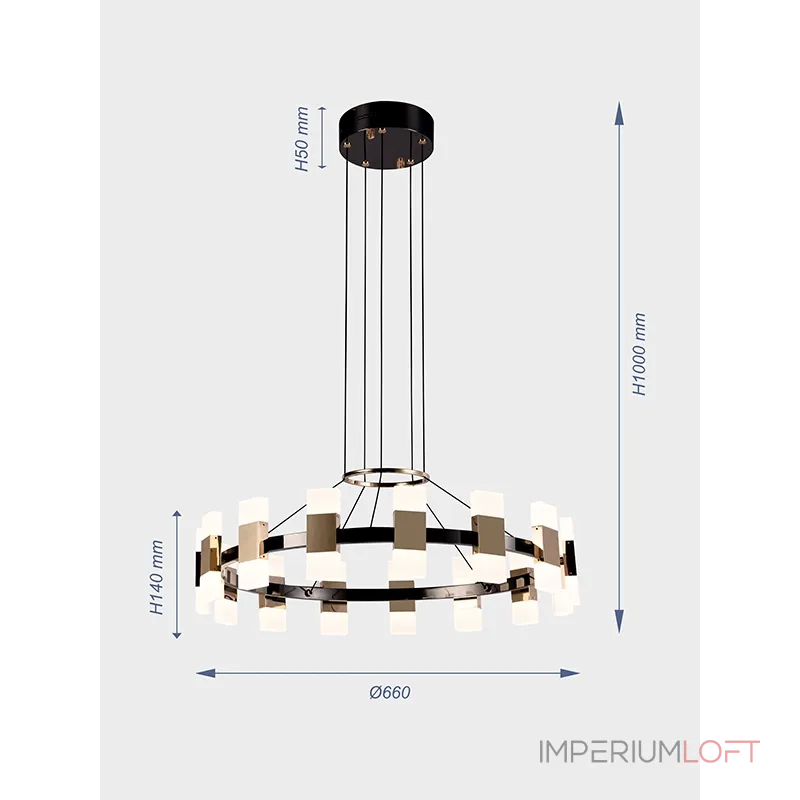 Подвесная люстра VER-2149-15 от ImperiumLoft
