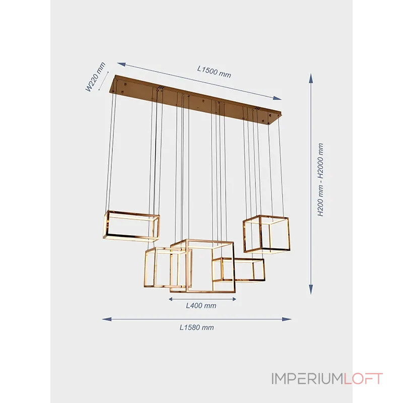 Подвесная люстра VER-6235/1500L