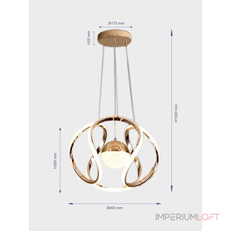 Подвесная люстра VER-5379GD от ImperiumLoft