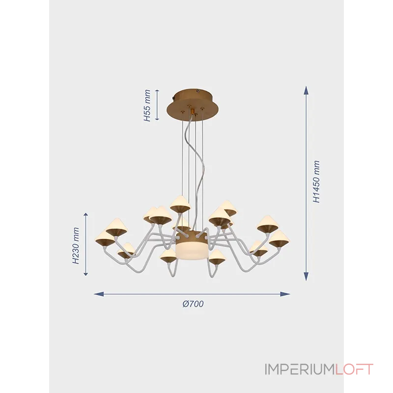 Подвесная люстра VER-2027-10+5 от ImperiumLoft Подвесная люстра VER-2027-10+5 от ImperiumLoft