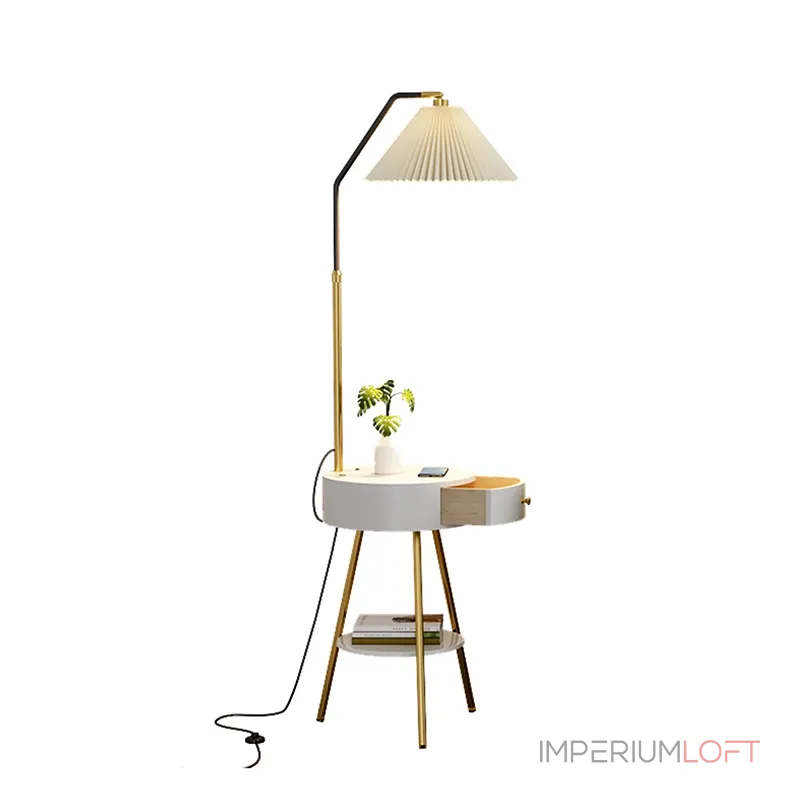 Напольная лампа с беспроводной зарядкой VER-9118G от ImperiumLoft
