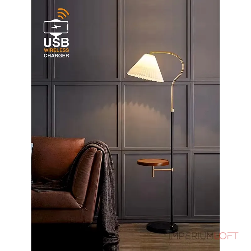 Напольная лампа с беспроводной зарядкой VER-9059 от ImperiumLoft