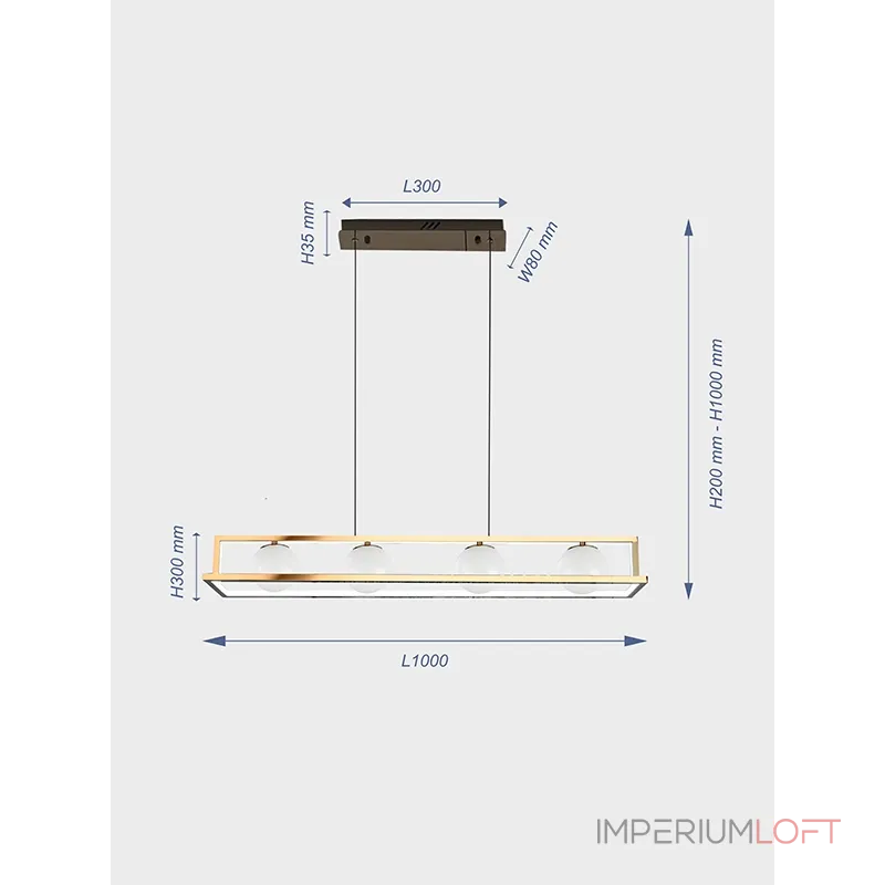 Подвесной светильник VER-7725/1000L