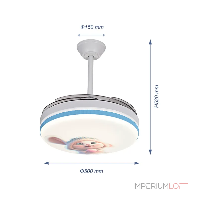 Люстра на штанге с вентилятором VER-68260