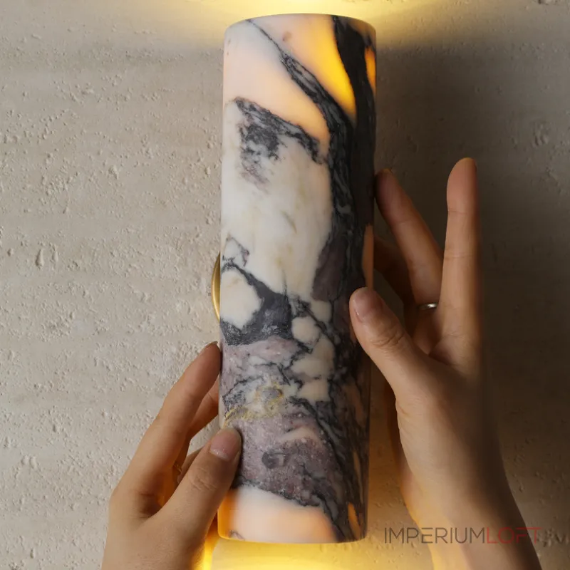 Настенный светильник Marble Fix B с мраморным плафоном от LaLume