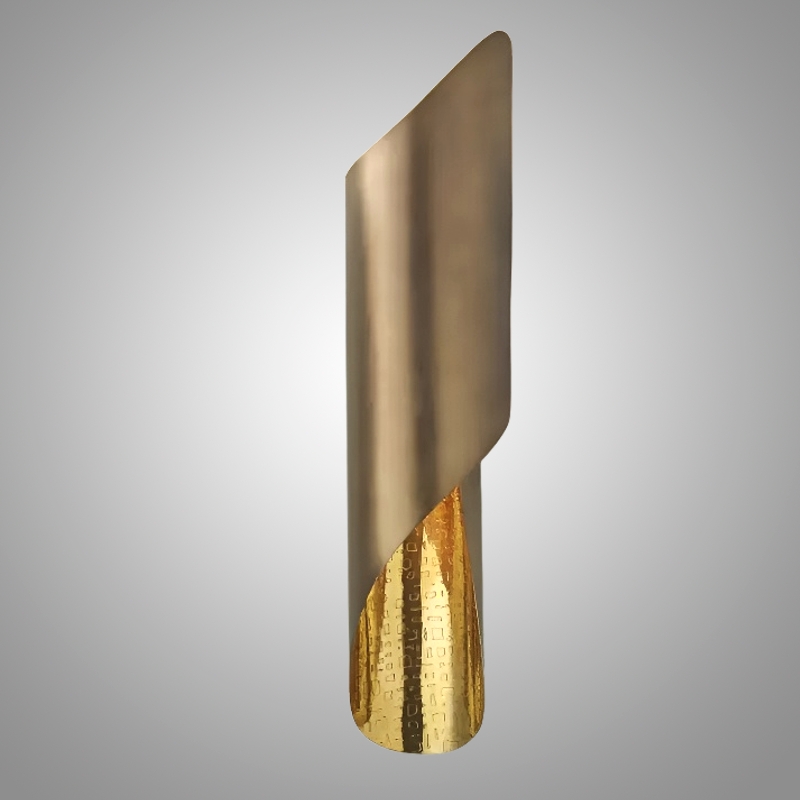 Настенный светильник Antique Curl Gold с оригинальным плафоном от Vinsa Настенный светильник Antique Curl Gold с оригинальным плафоном от Vinsa