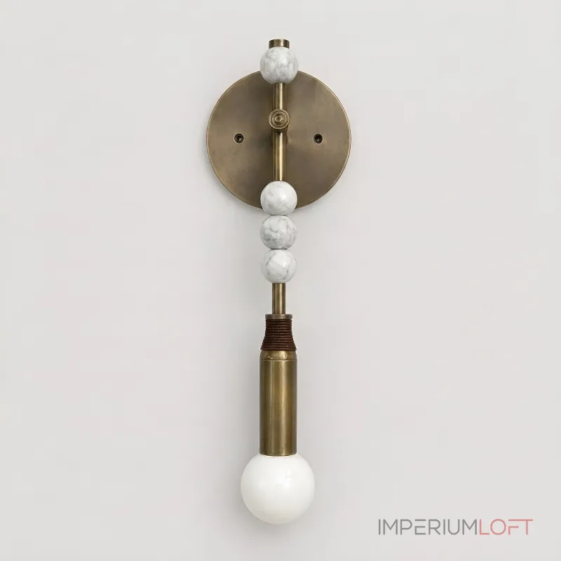Настенный светильник Tall Marble White с декором из мраморных шаров от Vinsa Настенный светильник Tall Marble White с декором из мраморных шаров от Vinsa