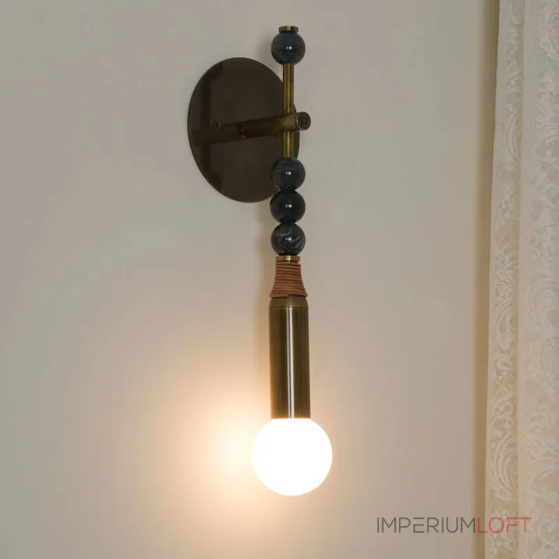 Настенный светильник Tall Marble Grey с декором из мраморных шаров от Vinsa Настенный светильник Tall Marble Grey с декором из мраморных шаров от Vinsa