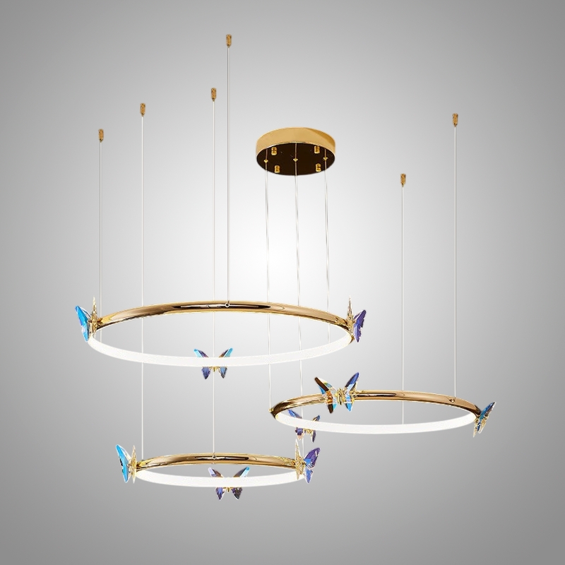 Подвесная люстра Crystal Butterfly P3 D40 D50 D60 с хрустальными бабочками от Vinsa Подвесная люстра Crystal Butterfly P3 D40 D50 D60 с хрустальными бабочками от Vinsa