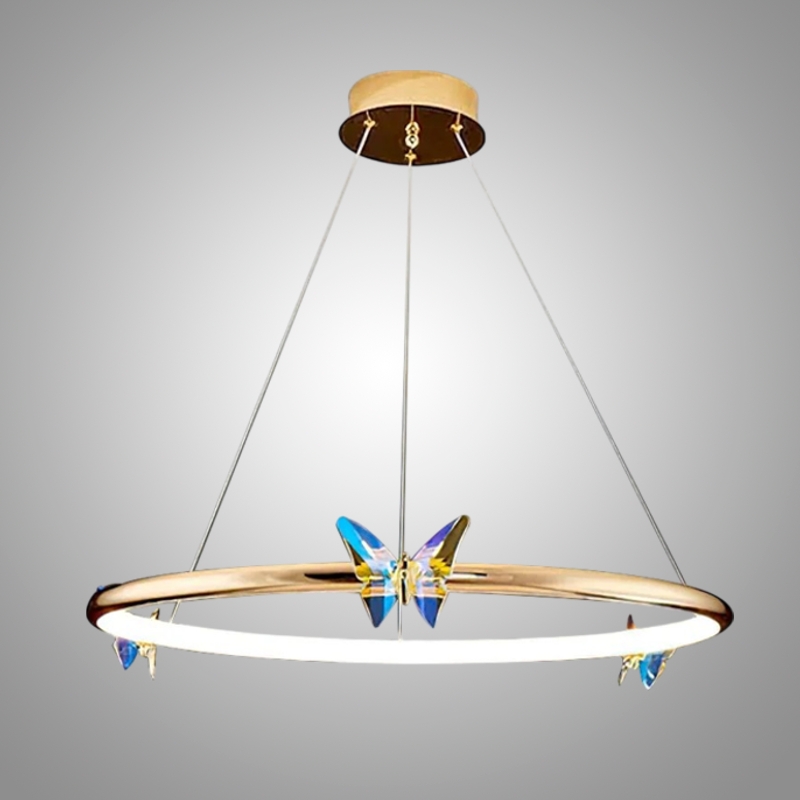 Подвесная люстра Crystal Butterfly D100 с хрустальными бабочками от Vinsa Подвесная люстра Crystal Butterfly D100 с хрустальными бабочками от Vinsa