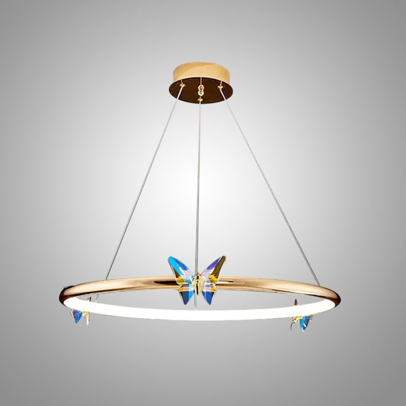 Подвесная люстра Crystal Butterfly D40 с хрустальными бабочками от Vinsa Подвесная люстра Crystal Butterfly D40 с хрустальными бабочками от Vinsa