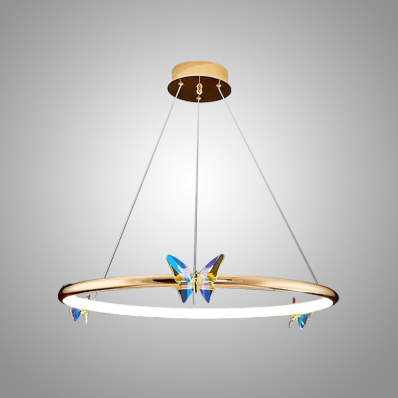 Подвесная люстра Crystal Butterfly D50 с хрустальными бабочками от Vinsa Подвесная люстра Crystal Butterfly D50 с хрустальными бабочками от Vinsa