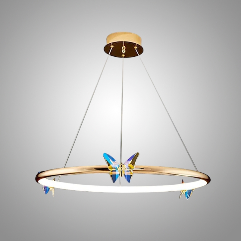 Подвесная люстра Crystal Butterfly D60 с хрустальными бабочками от Vinsa Подвесная люстра Crystal Butterfly D60 с хрустальными бабочками от Vinsa