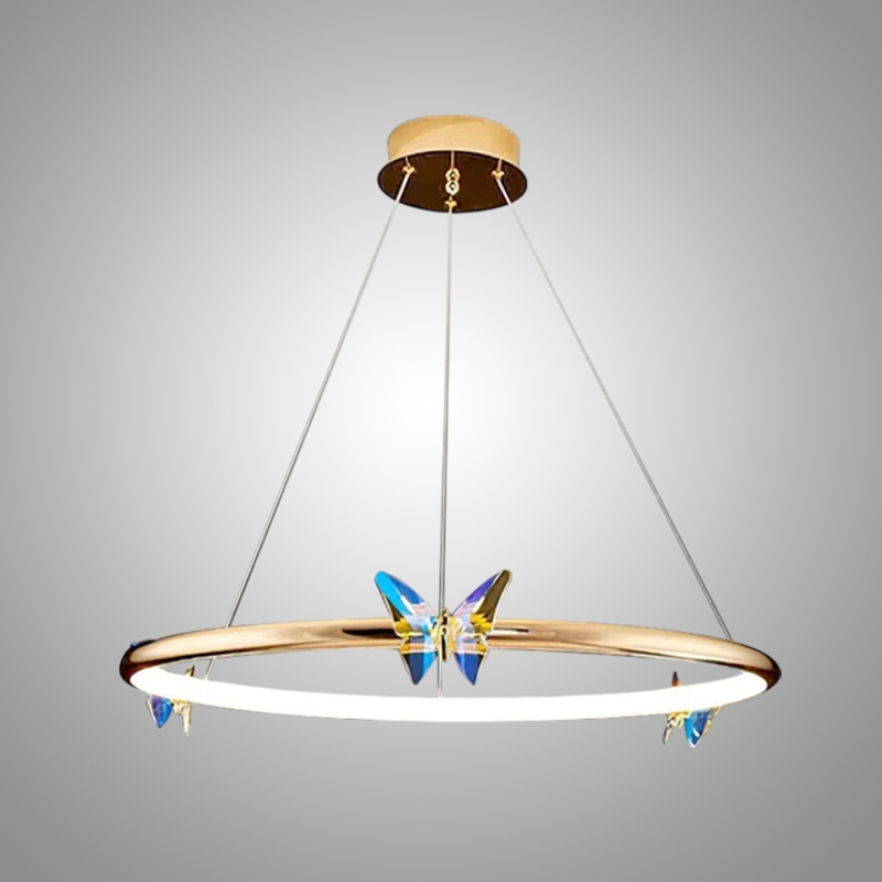 Подвесная люстра Crystal Butterfly D80 с хрустальными бабочками от Vinsa Подвесная люстра Crystal Butterfly D80 с хрустальными бабочками от Vinsa
