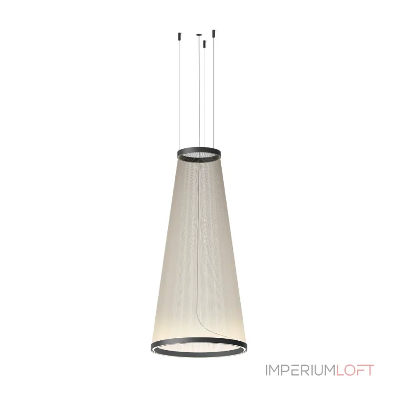Подвесной светильник Array A H110/D55 Beige с плафонами из нитей от Vinsa Подвесной светильник Array A H110/D55 Beige с плафонами из нитей от Vinsa