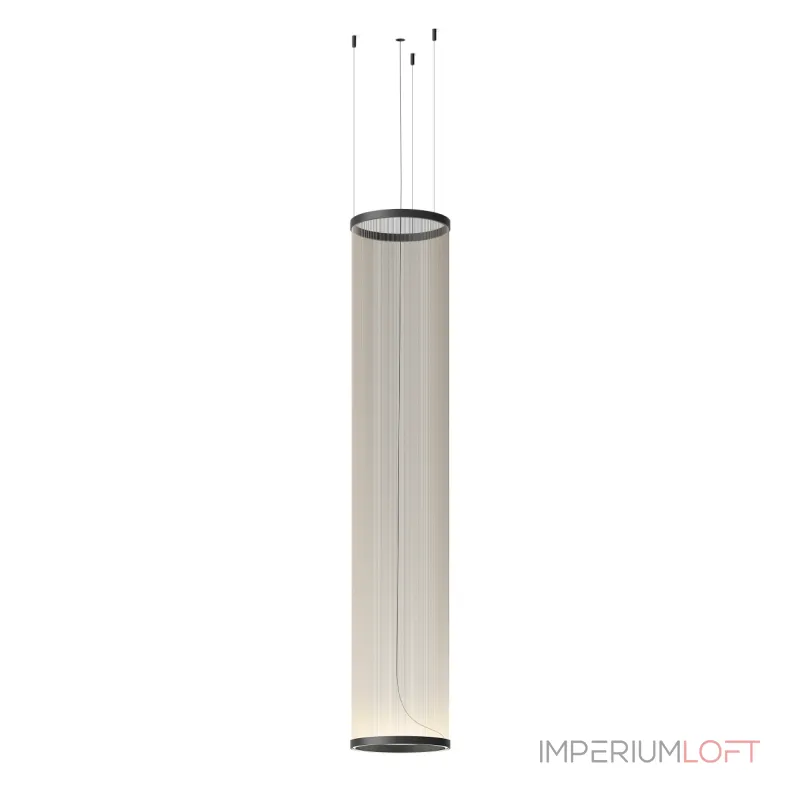 Подвесной светильник Array B H190/D37 Beige с плафонами из нитей от Vinsa Подвесной светильник Array B H190/D37 Beige с плафонами из нитей от Vinsa