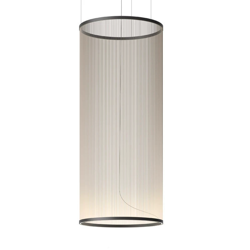 Подвесной светильник Array B H190/D83 Beige с плафонами из нитей от Vinsa Подвесной светильник Array B H190/D83 Beige с плафонами из нитей от Vinsa