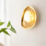 Настенный светильник Stone Halo Медь с мраморным плафоном от VINSA