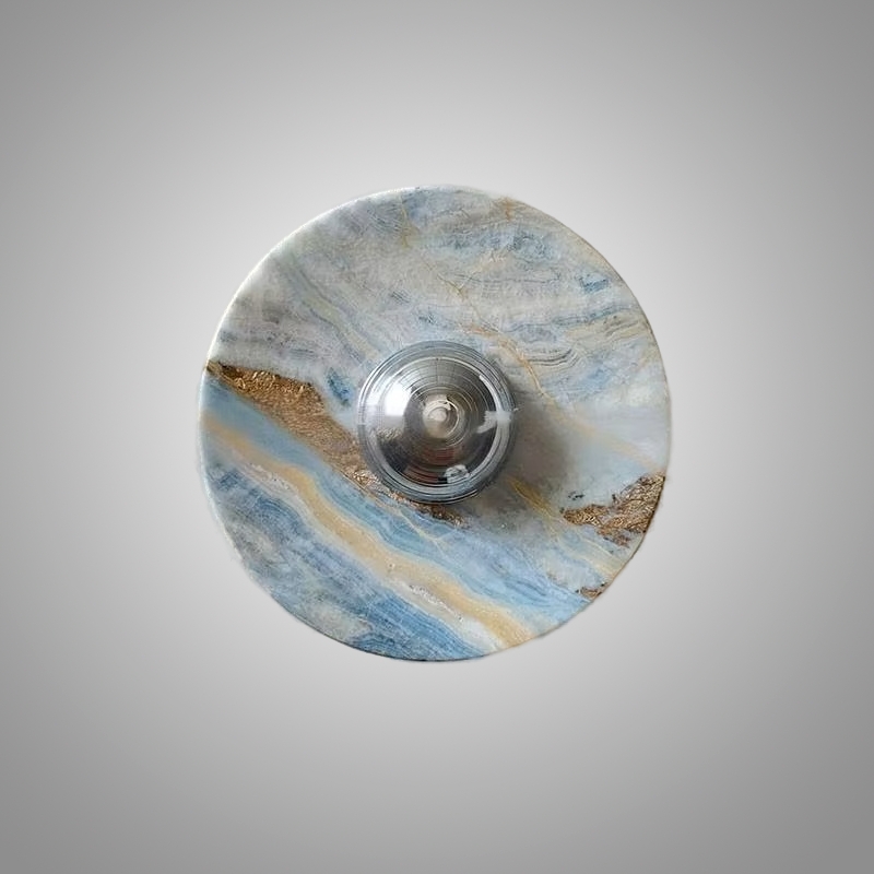 Настенный светильник Geode Glow Silver D20 с мраморным плафоном от VINSA Настенный светильник Geode Glow Silver D20 с мраморным плафоном от VINSA