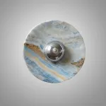Настенный светильник Geode Glow Silver D25 с мраморным плафоном от VINSA