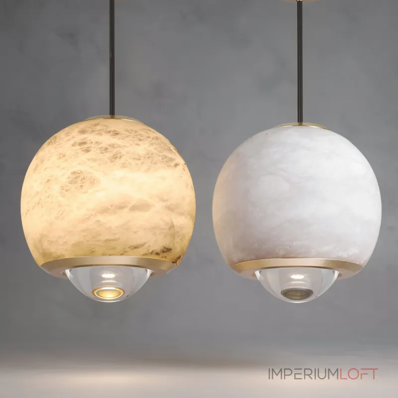 Подвесной светильник HENNEKE MARBLE Cloud Marble A с шарообразным плафоном из натурального мрамора от ImperiumLoft Подвесной светильник HENNEKE MARBLE Cloud Marble A с шарообразным плафоном из натурального мрамора от ImperiumLoft