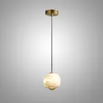 Подвесной светильник HENNEKE MARBLE Cloud Marble A с шарообразным плафоном из натурального мрамора от ImperiumLoft
