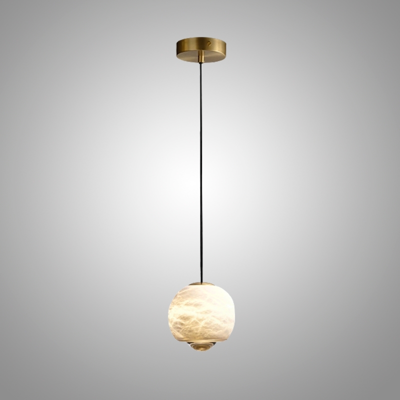Подвесной светильник HENNEKE MARBLE Cloud Marble A с шарообразным плафоном из натурального мрамора от ImperiumLoft Подвесной светильник HENNEKE MARBLE Cloud Marble A с шарообразным плафоном из натурального мрамора от ImperiumLoft
