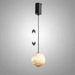 Подвесной светильник HENNEKE MARBLE Cloud Marble A с лифтом с лифтом с шарообразным плафоном из натурального мрамора от ImperiumLoft