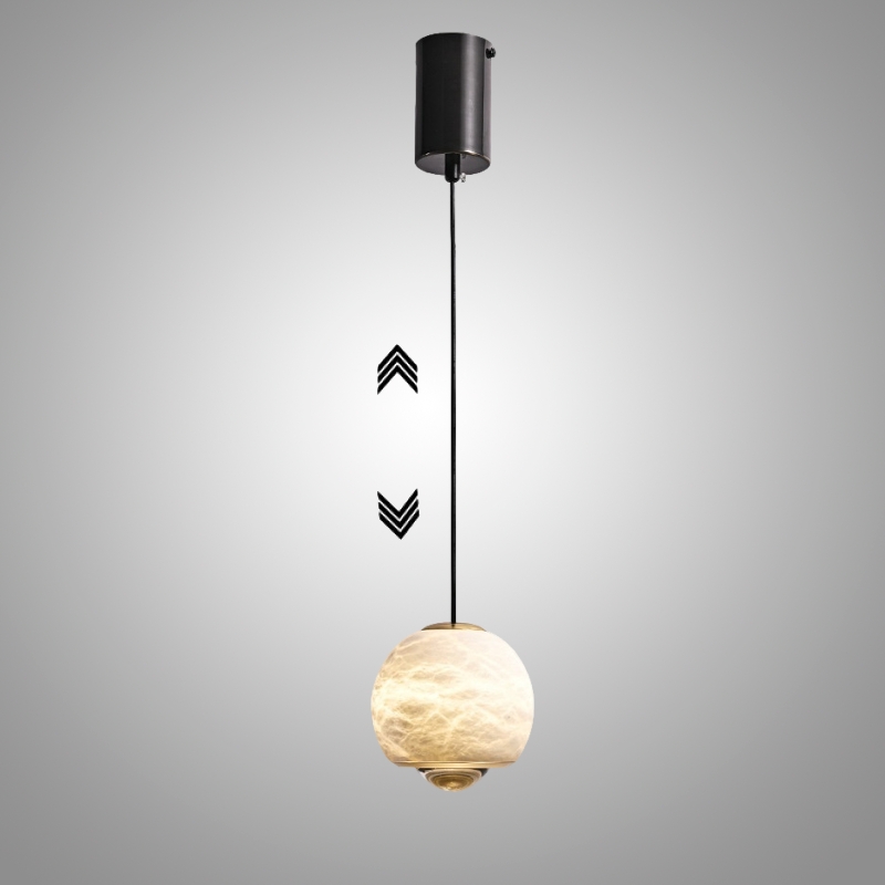 Подвесной светильник HENNEKE MARBLE Cloud Marble A с лифтом с лифтом с шарообразным плафоном из натурального мрамора от ImperiumLoft Подвесной светильник HENNEKE MARBLE Cloud Marble A с лифтом с лифтом с шарообразным плафоном из натурального мрамора от ImperiumLoft