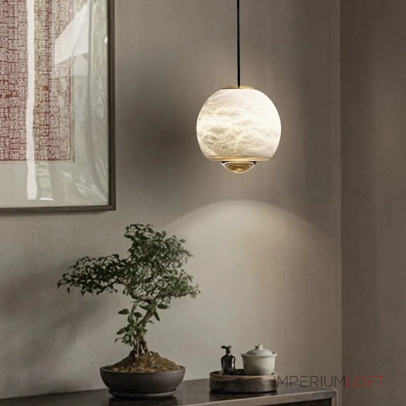Подвесной светильник HENNEKE MARBLE Cloud Marble A с шарообразным плафоном из натурального мрамора от ImperiumLoft Подвесной светильник HENNEKE MARBLE Cloud Marble A с шарообразным плафоном из натурального мрамора от ImperiumLoft