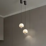 Подвесной светильник HENNEKE MARBLE Cloud Marble A с шарообразным плафоном из натурального мрамора от ImperiumLoft