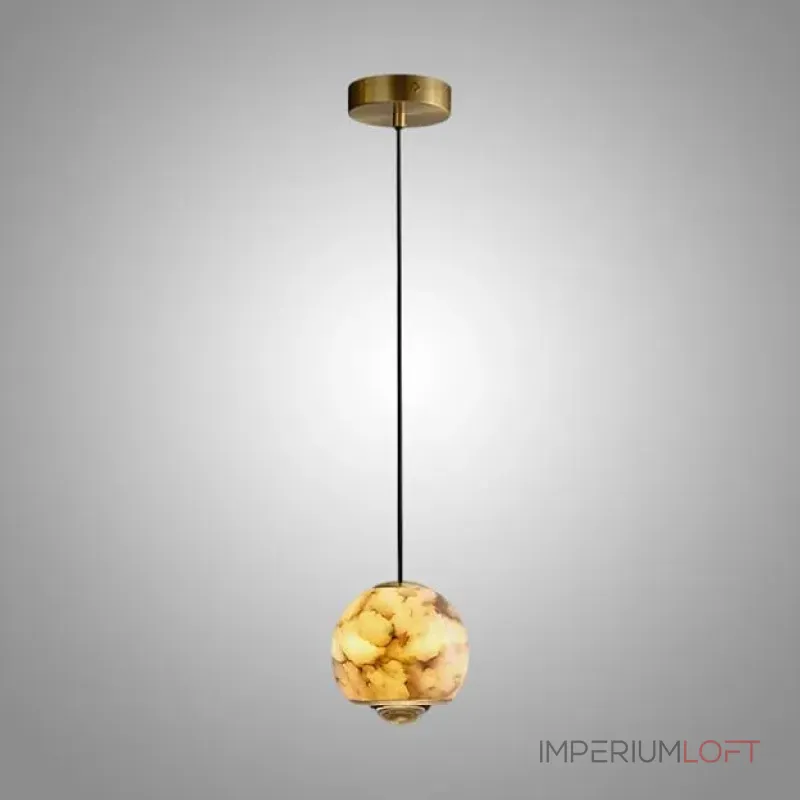 Подвесной светильник HENNEKE MARBLE Natural Marble A с шарообразным плафоном из натурального мрамора от ImperiumLoft Подвесной светильник HENNEKE MARBLE Natural Marble A с шарообразным плафоном из натурального мрамора от ImperiumLoft