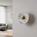 Настенный светильник Silence Stone D25 Gold с мраморным плафоном от VINSA