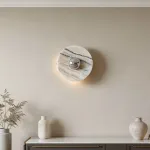 Настенный светильник Silence Stone D25 Silver с мраморным плафоном от VINSA