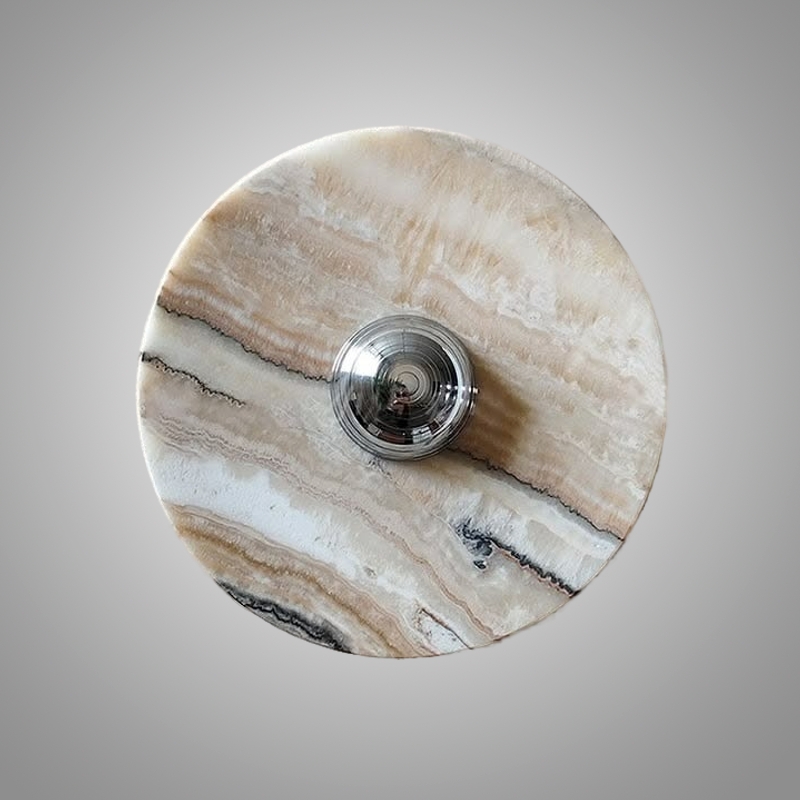 Настенный светильник Silence Stone D25 Silver с мраморным плафоном от VINSA Настенный светильник Silence Stone D25 Silver с мраморным плафоном от VINSA