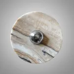 Настенный светильник Silence Stone D30 Silver с мраморным плафоном от VINSA