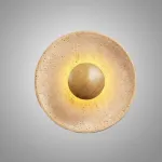 Настенный светильник Circle Dot D20 A с плафоном из травертина от VINSA
