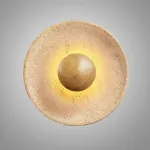 Настенный светильник Circle Dot D30 A с плафоном из травертина от VINSA