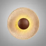 Настенный светильник Circle Dot D30 B с плафоном из травертина от VINSA