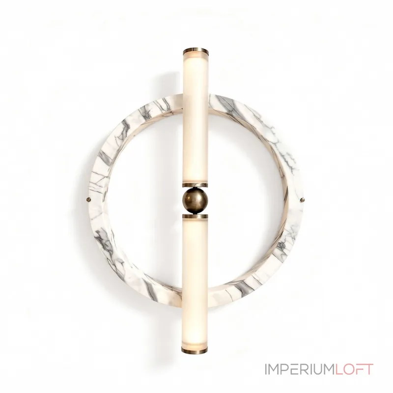Настенный светильник Circle Intersect B с мраморным плафоном оригинальной формы от VINSA Настенный светильник Circle Intersect B с мраморным плафоном оригинальной формы от VINSA