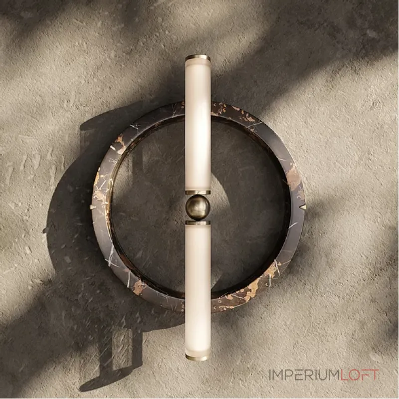 Настенный светильник Circle Intersect A с мраморным плафоном оригинальной формы от VINSA Настенный светильник Circle Intersect A с мраморным плафоном оригинальной формы от VINSA