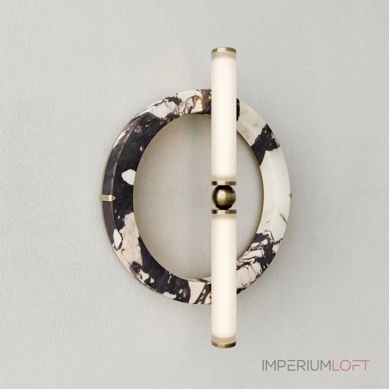 Настенный светильник Circle Intersect C с мраморным плафоном оригинальной формы от VINSA Настенный светильник Circle Intersect C с мраморным плафоном оригинальной формы от VINSA