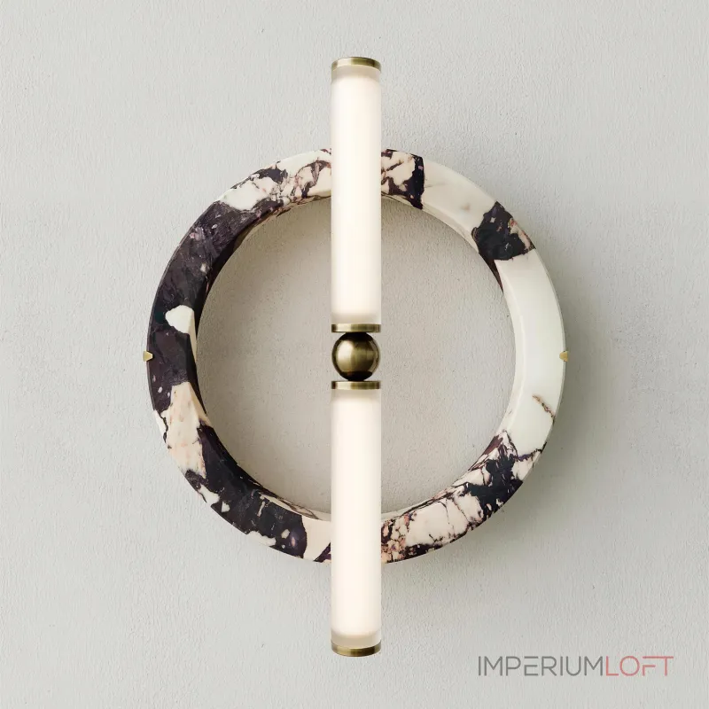 Настенный светильник Circle Intersect C с мраморным плафоном оригинальной формы от VINSA Настенный светильник Circle Intersect C с мраморным плафоном оригинальной формы от VINSA