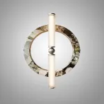 Настенный светильник Circle Intersect D с мраморным плафоном оригинальной формы от VINSA