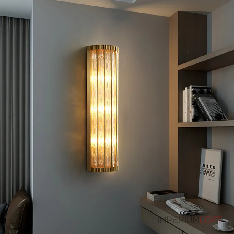 Настенный светильник CASEY LIGHT P3 с фактурным плафоном из стекла от VINSA Настенный светильник CASEY LIGHT P3 с фактурным плафоном из стекла от VINSA