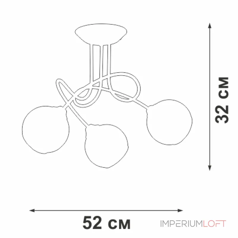 Потолочный светильник VitaLuce V4309-0/3PL