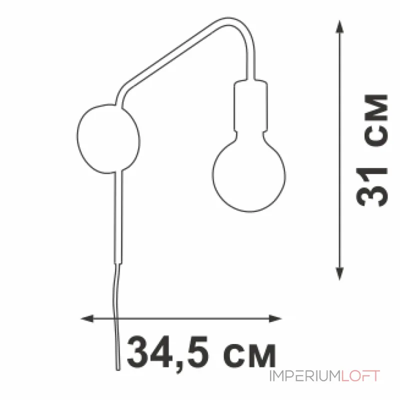 Настенный светильник VitaLuce V4377-1/1A Настенный светильник VitaLuce V4377-1/1A