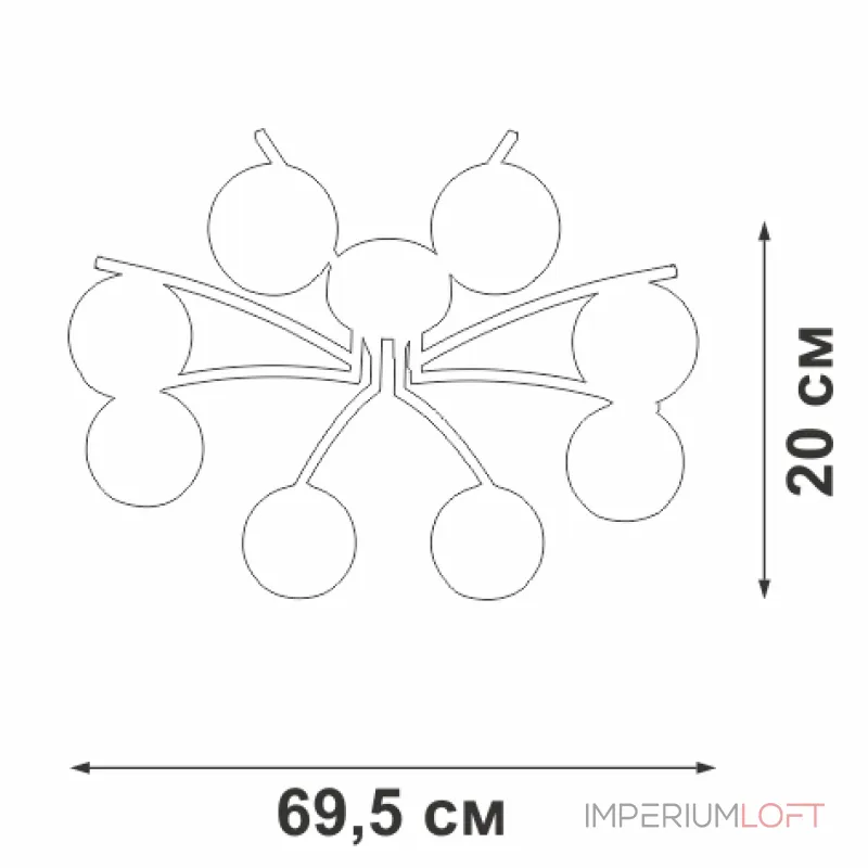 Потолочный светильник VitaLuce V4285-0/8PL