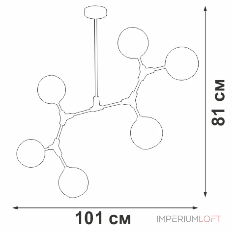 Люстра на штанге VitaLuce V4823-1/6PL Люстра на штанге VitaLuce V4823-1/6PL