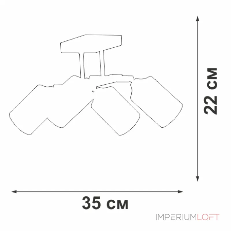 Потолочный светильник VitaLuce V2833-1/4PL